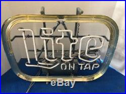 Vintage Lite On Tap Beer Neon Sign