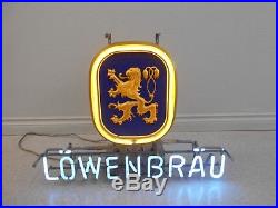 Vintage Lowenbrau Beer Neon Light Up Sign