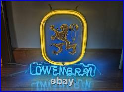 Vintage Lowenbrau Neon Beer Sign Rare German Brewery Bar Light Man Cave Pub