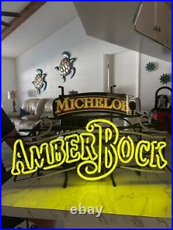 Vintage MICHELOB AMBER BOCK Neon Bar Sign RARE Working