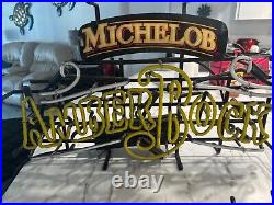 Vintage MICHELOB AMBER BOCK Neon Bar Sign RARE Working
