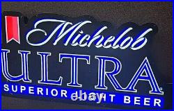 Vintage MICHELOB ULTRA OPTI Neon 14 x 30 Lighted Beer Sign #1055421