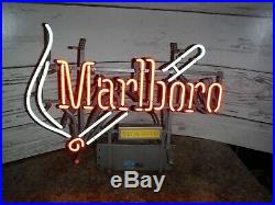 Vintage Marlboro Cigarettes Neon Light Sign Tobacco Advertising