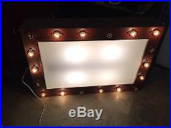 Vintage Marquee Sign With Trailing Lights Hotel Diner Neon