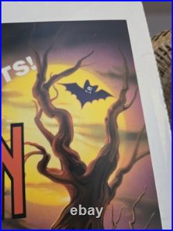 Vintage McDonald's Halloween Neon Pail Happy Meal Translite Advertising Sign 22