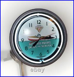 Vintage Mercury Outboard Motors Dealers Ship Neon Clock