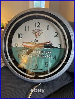 Vintage Mercury Outboard Motors Dealers Ship Neon Clock