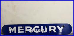 Vintage Mercury with Face Gas & Oil Neon Porcelain Enamel Sign SSPN 66x17