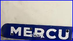 Vintage Mercury with Face Gas & Oil Neon Porcelain Enamel Sign SSPN 66x17