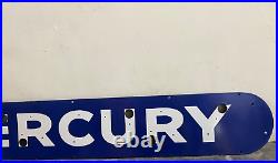 Vintage Mercury with Face Gas & Oil Neon Porcelain Enamel Sign SSPN 66x17