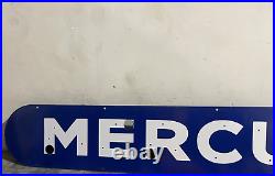 Vintage Mercury with Face Gas & Oil Neon Porcelain Enamel Sign SSPN 66x17