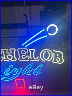 Vintage Michelob Light Neon Golf Sign Large Budweiser Beer Bud Bar Light Ex+