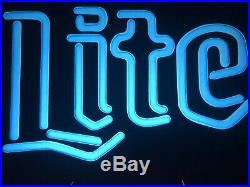 Vintage Miller Beer Lighted Sign Neo Neon Style Man Cave Beer Bar