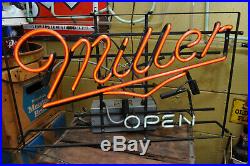 Vintage Miller Beer Open Neon Sign