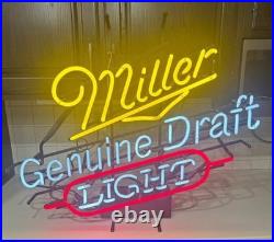 Vintage Miller Genuine Draft Beer Real Tube Neon Sign Display Light Vintage Miller Genuine Draft Beer Real Tube Neon Sign Display Light