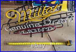 Vintage Miller Genuine Draft Beer Real Tube Neon Sign Display Light Vintage Miller Genuine Draft Beer Real Tube Neon Sign Display Light
