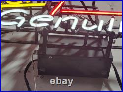 Vintage Miller Genuine Draft Neon Beer Sign Guitar Shape Bar Pub Mancave LightPa