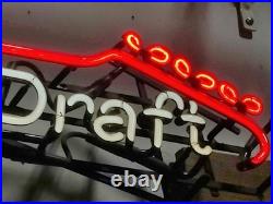 Vintage Miller Genuine Draft Neon Beer Sign Guitar Shape Bar Pub Mancave LightPa