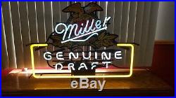 Vintage Miller Genuine Draft Neon Sign (20 Tall, 26-1/4 Wide)