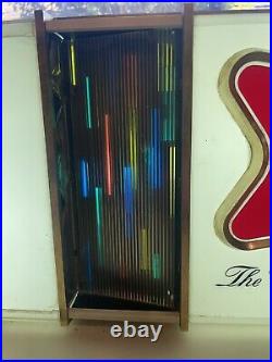 Vintage Miller High Life Beer Neon Ad Sign With Light Box Rainbow Rare Find