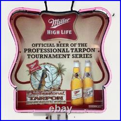 Vintage Miller High Life Beer Tarpon Tournament Series Lighted Sign Neon Rare