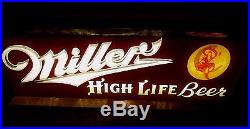 Vintage Miller High Life Beer sign Neon Girl on Moon Rare original