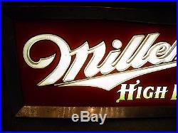 Vintage Miller High Life Beer sign Neon Girl on Moon Rare original