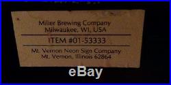 Vintage Miller High Life Neon Beer Sign Light Up Man Cave Pub Bar Made In USA