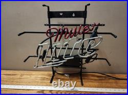 Vintage Miller Light Beer Neon Beer Sign 2 Color Red/Blue Works No Issues