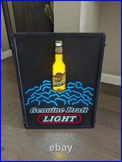 Vintage Miller Light Genuine Draft Neon Sign 1990 Vintage Miller Light Genuine Draft Neon Sign 1990