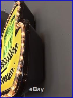 Vintage Miller Light Miller Time Beer Can Bar Sign Lighted Marquee Flashing Vintage Miller Light Miller Time Beer Can Bar Sign Lighted Marquee Flashing