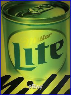 Vintage Miller Light Miller Time Beer Can Bar Sign Lighted Marquee Flashing Vintage Miller Light Miller Time Beer Can Bar Sign Lighted Marquee Flashing