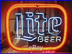 Vintage Miller Lite Beer Neon Light Sign 20 x 16 inches==3 color, 1983