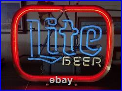 Vintage Miller Lite Beer Neon Sign Everbright Works Great Three Colors Very Cool