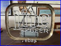 Vintage Miller Lite Beer Neon Sign Everbright Works Great Three Colors Very Cool