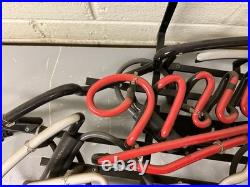 Vintage Miller Lite Beer Tavern Bar Neon Sign 20 X 19 X 5 For Repair Or Parts