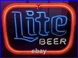Vintage Miller Lite Beer Tavern Neon Sign Works, Franceformer, Chains