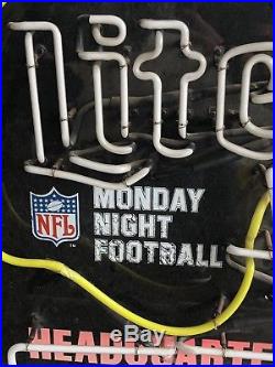 Vintage Miller Lite Beer nfl Neon Sign Monday night football AUTHENTIC