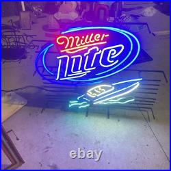 Vintage Miller Lite Speedboat Beer Neon Sign Light, Hanging 24x20