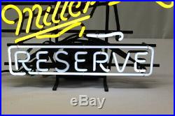 Vintage Miller Reserve Beer Neon Lighted Sign 23 x 16 Bar Cub