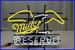 Vintage Miller Reserve Beer Neon Lighted Sign 23 x 16 Bar Cub