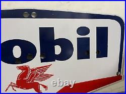 Vintage Mobil Gas Pegasus Porcelain Enamel Neon Gas & Oil Sign SSPN 72X36