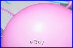 Vintage Modernist 80s Painting Pink Ball Neon Acrylic Painting