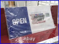 Vintage Moog Nascar Sign & Wagner Thermo Quiet 23×12 Double-Sided Light Up Sign