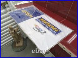 Vintage Moog Nascar Sign & Wagner Thermo Quiet 23×12 Double-Sided Light Up Sign
