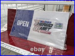 Vintage Moog Nascar Sign & Wagner Thermo Quiet 23×12 Double-Sided Light Up Sign