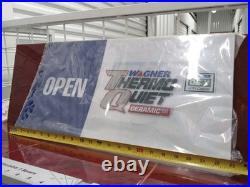 Vintage Moog Nascar Sign & Wagner Thermo Quiet 23×12 Double-Sided Light Up Sign Vintage Moog Nascar Sign & Wagner Thermo Quiet 23×12 Double-Sided Light Up Sign