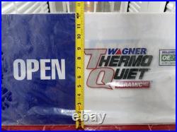 Vintage Moog Nascar Sign & Wagner Thermo Quiet 23×12 Double-Sided Light Up Sign