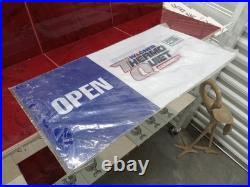 Vintage Moog Nascar Sign & Wagner Thermo Quiet 23×12 Double-Sided Light Up Sign