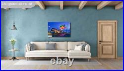 Vintage Motel Neon Sign Photography Desert Hills Retro Wall Art Decor